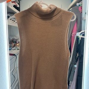Tan tank top with a turtle neck!